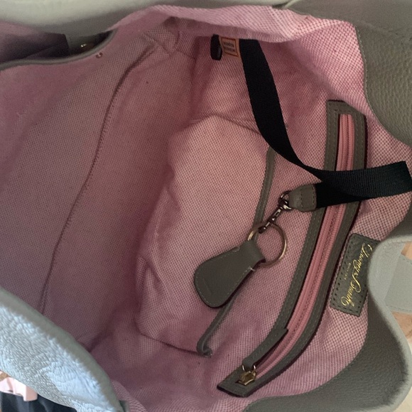 Dooney & Bourke Florentine Logo Lock Shoulder Bag‎ Slate Gray Reg leather chunky - Picture 11 of 16